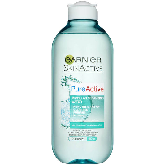 Garnier Pure Active Micellar Water facial cleanser Oily Skin 400ml