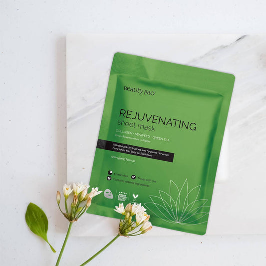 BeautyPro Rejuvenating Collagen Sheet Mask with Green Tea Extract