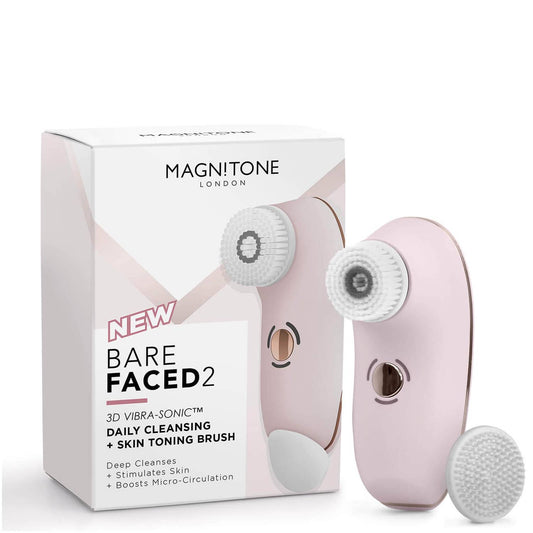 MAGNITONE London BareFaced 2 Daily Cleansing and Skin Toning Brush - Pink