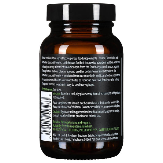 KIKI Health Zeolite with Activated Charcoal Vegicaps (100 Vegicaps)