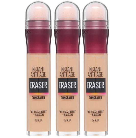 Maybelline Instant Anti-Age Eraser Eye Concealer 3 Pack Exclusive (Worth £26.97)