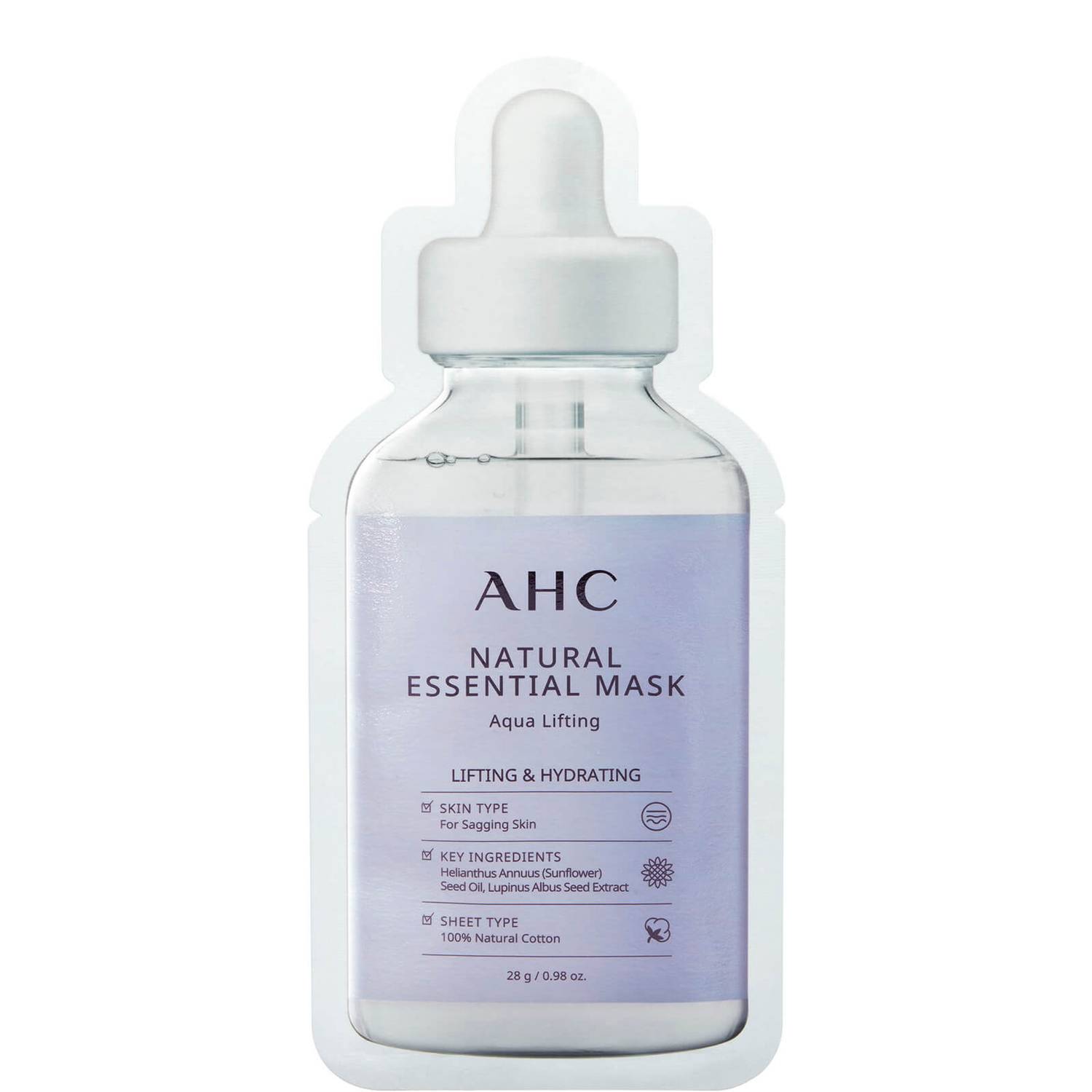 AHC Natural Essential Face Mask Hydrating and Lifting for Tired Skin AHC Natural Essential Face Mask Hydrating and Lifting for Tired Skin