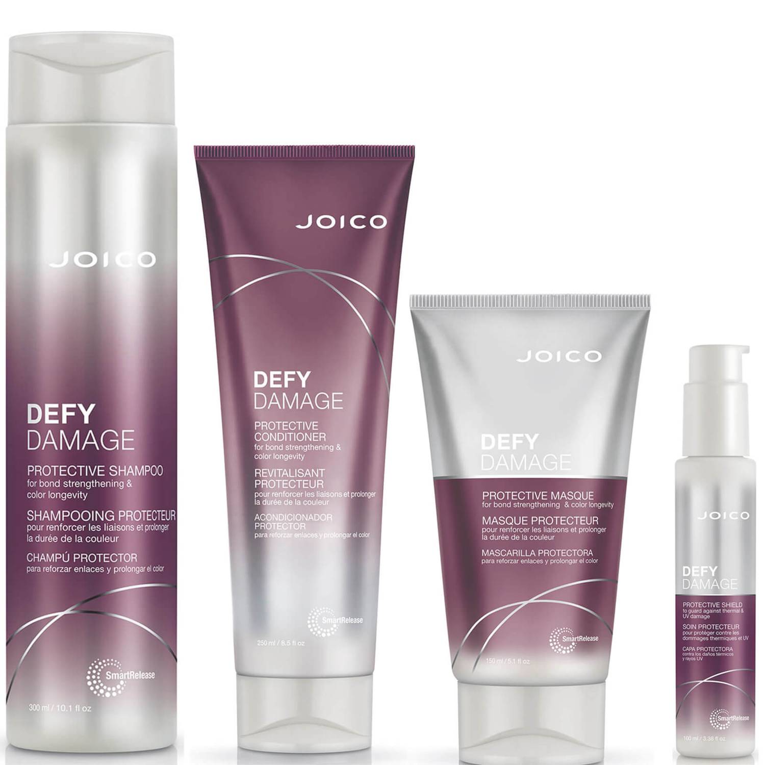 Joico Defy Damage Shampoo, Conditioner, Masque and Shield Set Joico Defy Damage Shampoo, Conditioner, Masque and Shield Set