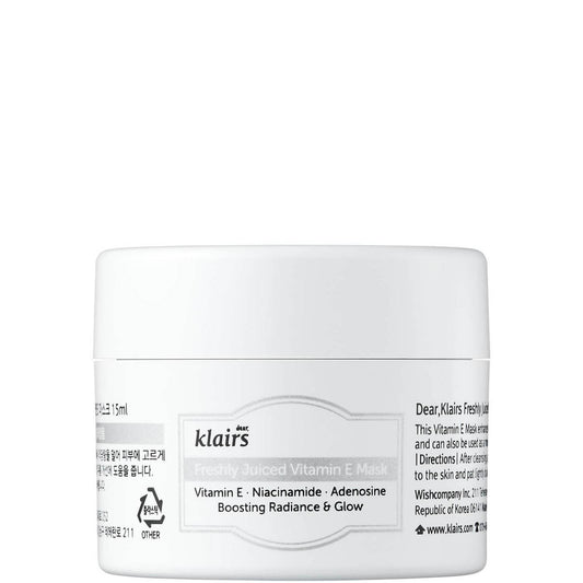 Dear, Klairs Freshly Juiced Vitamin E Mask 15ml