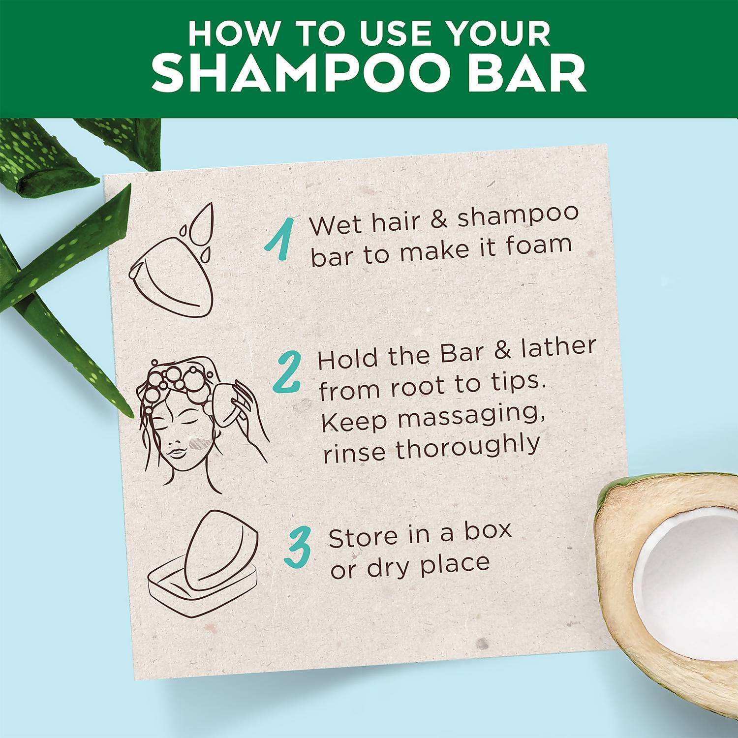 Garnier Ultimate Blends Coconut Hydrating Shampoo Bar with Aloe Vera for Normal Hair 60g Garnier Ultimate Blends Coconut Hydrating Shampoo Bar with Aloe Vera for Normal Hair 60g