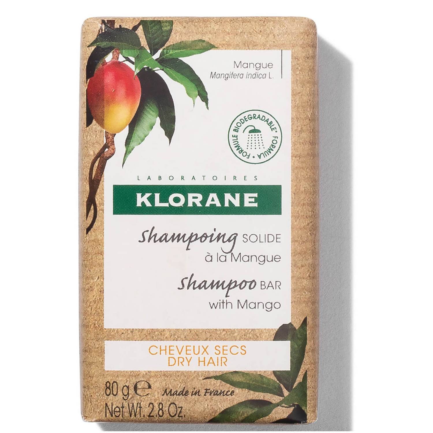 KLORANE Nourishing Solid Shampoo Bar with Mango for Dry Hair 80g KLORANE Nourishing Solid Shampoo Bar with Mango for Dry Hair 80g