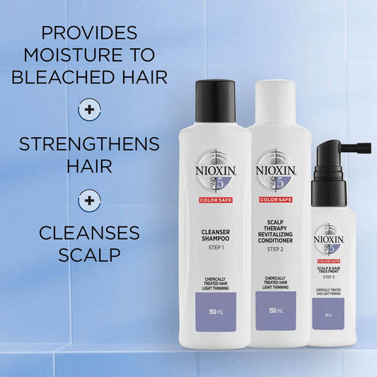 NIOXIN 3-Part System 5 Trial Kit for Chemically Treated Hair with Light Thinning Kit