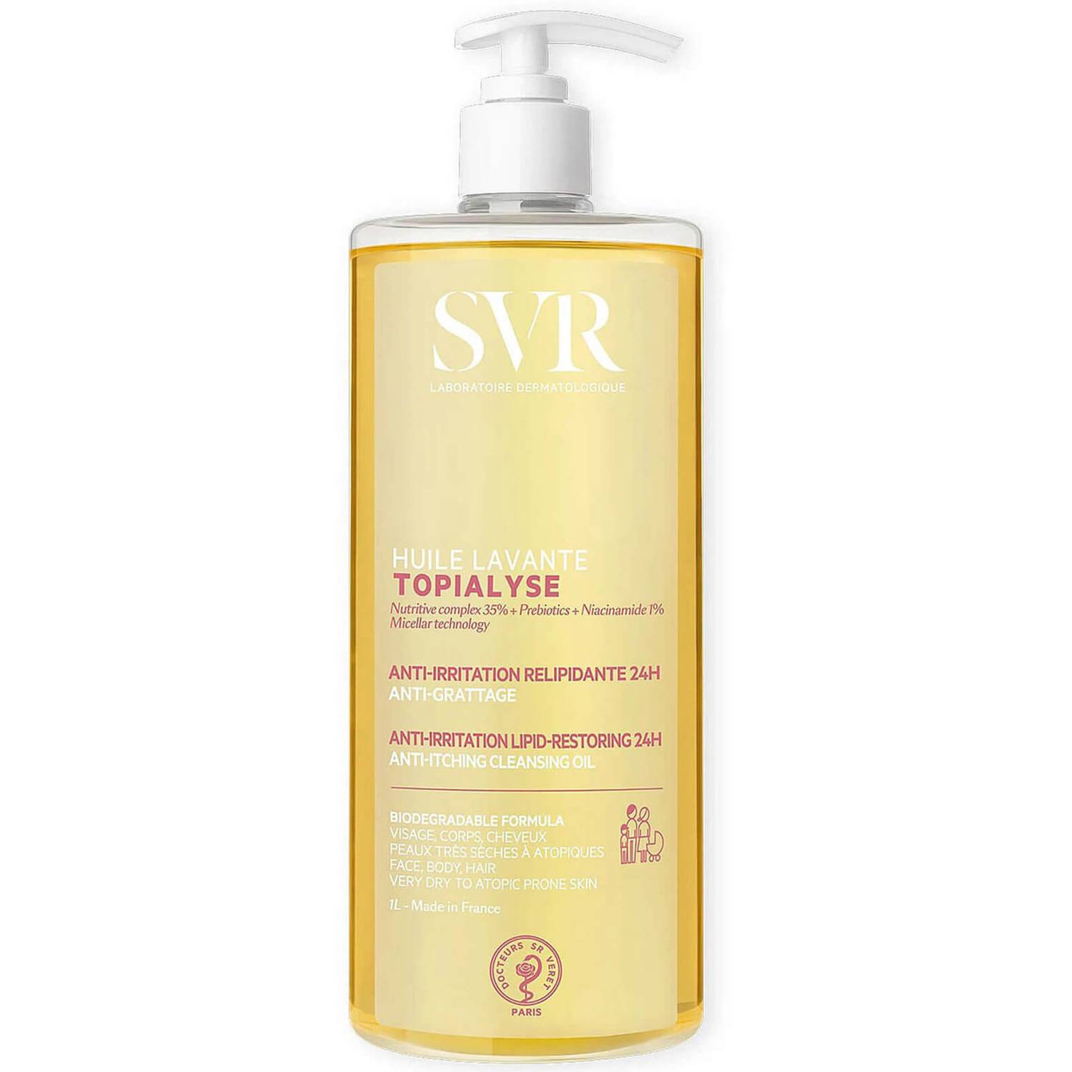 SVR Topialyse Face and Body Emulsifying Micellar Oil Wash 1000ml SVR Topialyse Face and Body Emulsifying Micellar Oil Wash 1000ml
