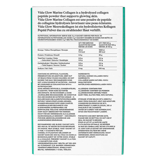 Vida Glow Natural Marine Collagen Sachets - Original