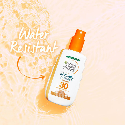 Garnier Ambre Solaire Invisible Protect Bronze Transparent SPF30  Sun Cream Spray 200ml