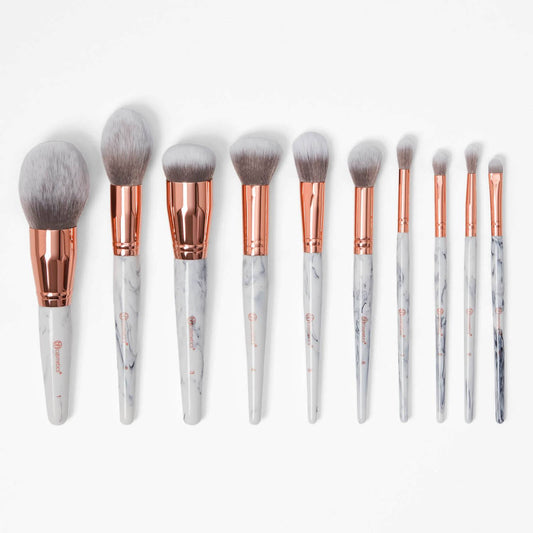 BH Cosmetics Marble Luxe - 10 Piece Brush Set