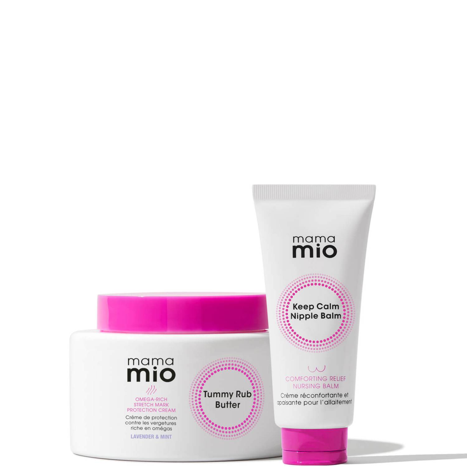 Mama Mio Tummy Rub Butter Lavendar and Mint and Calm Nipple Balm Duo Mama Mio Tummy Rub Butter Lavendar and Mint and Calm Nipple Balm Duo