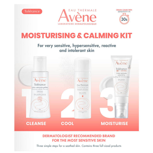 Avène Moisturising And Calming 3-Step Routine For Very Sensitive Skin
