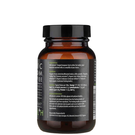 KIKI Health Organic Mushroom Extract Decaffeinated Coffee Powder 75g