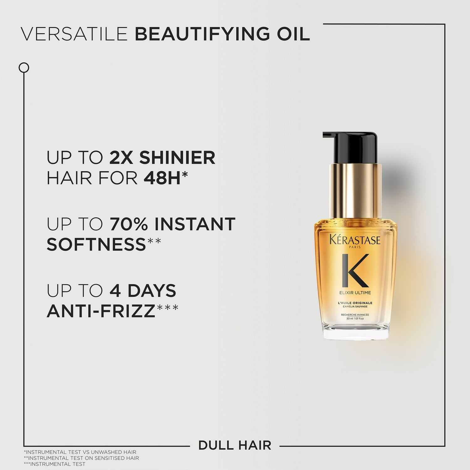 Kérastase Elixir Ultime Hair Oil L'Huile Originale, For All Hair Types with Argan Oil & Heat Protection 30ml