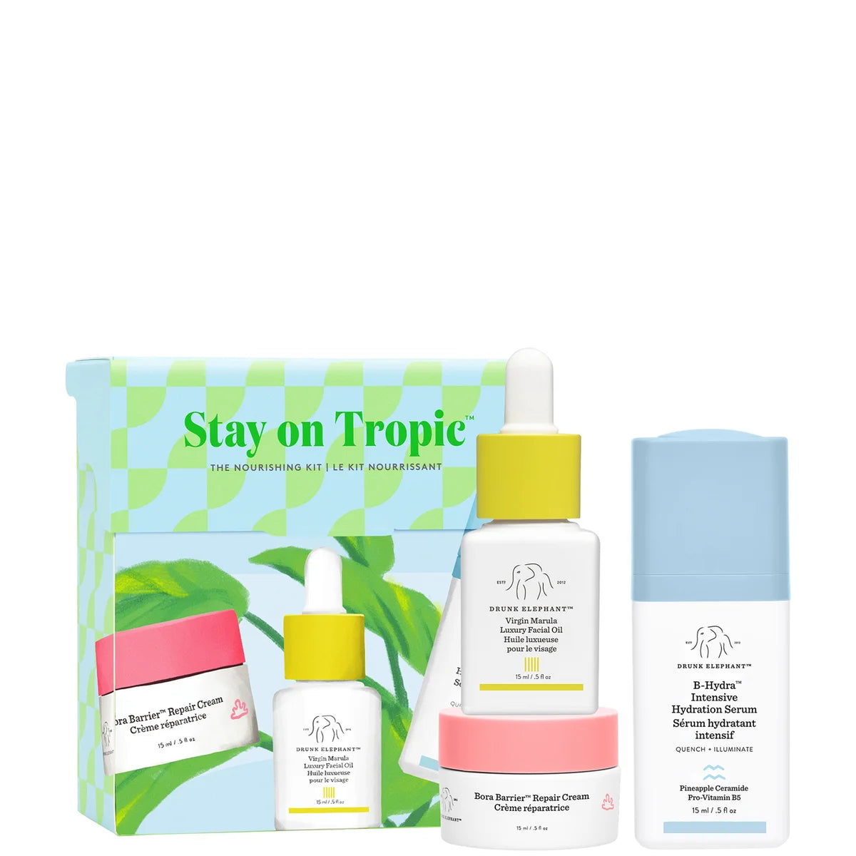 Drunk Elephant Stay on Tropic The Nourishing Kit (Worth £68)