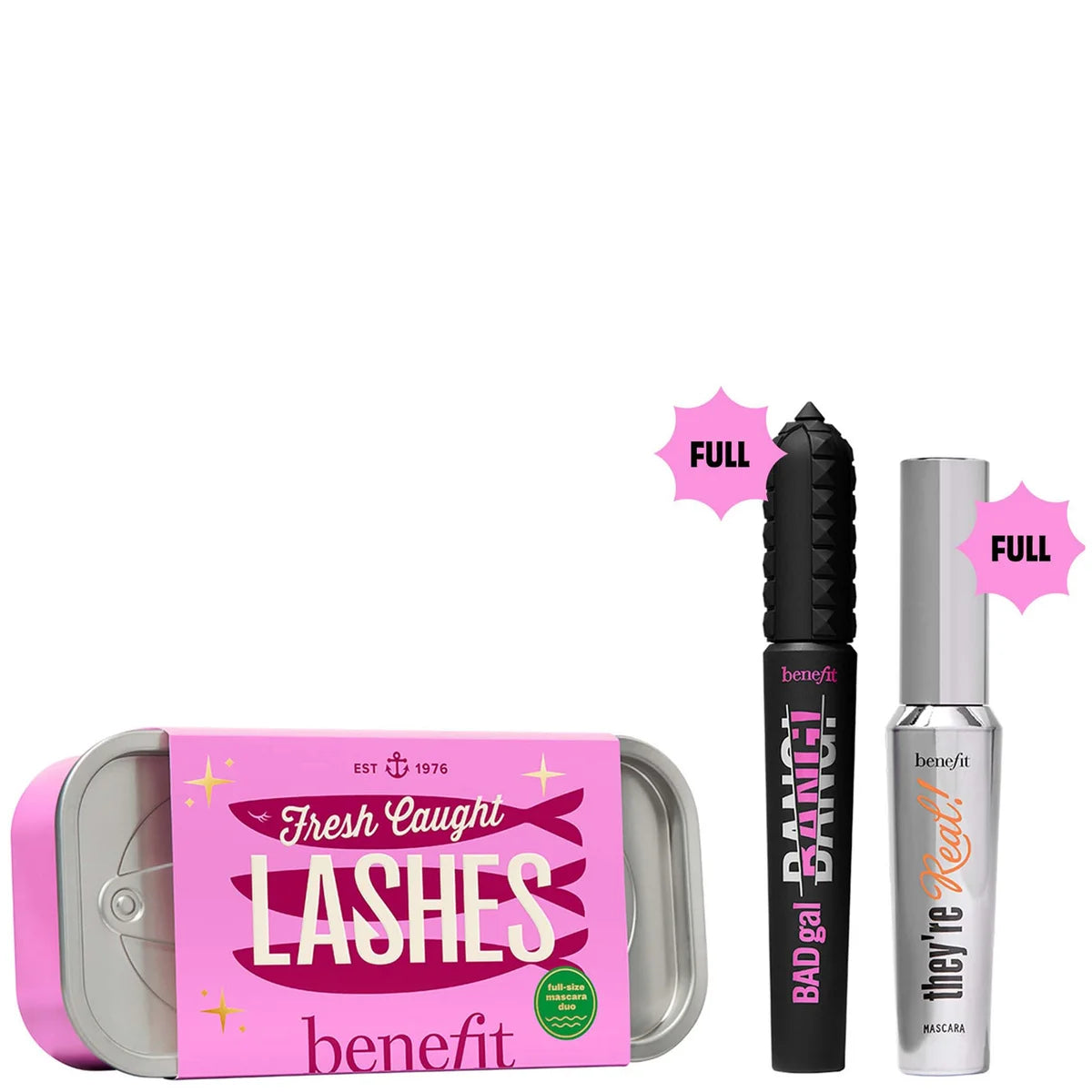 benefit Fresh Caught Lashes BADgal BANG! and They're Real! mascara Duo (Worth £54)