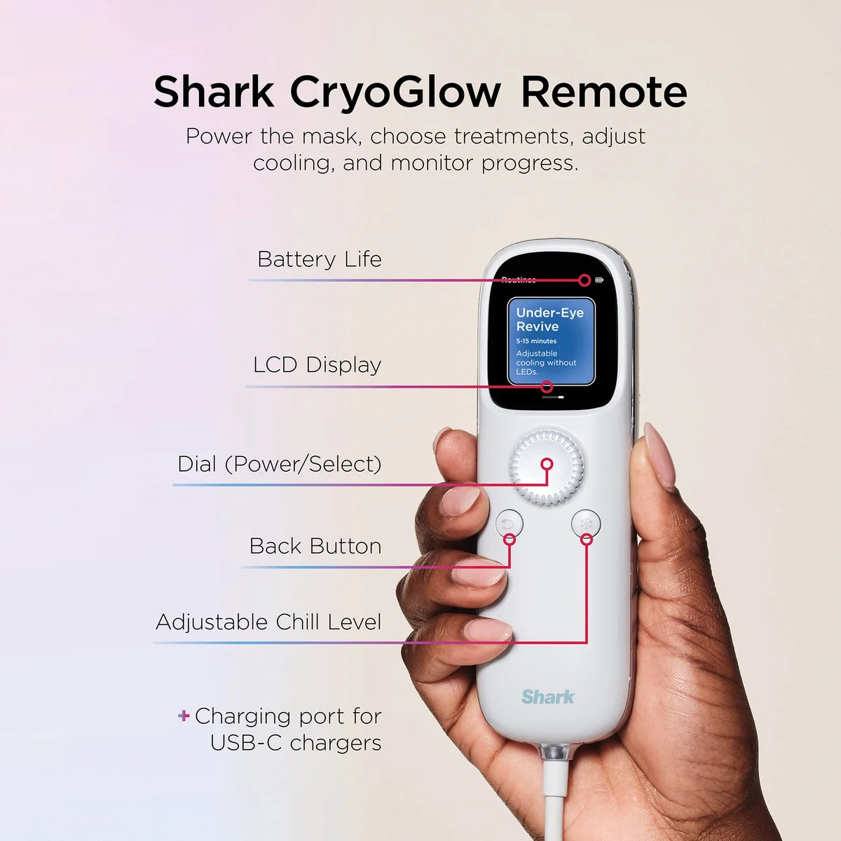 Shark Beauty CryoGlow Under-Eye Cooling and LED Anti-Ageing and Blemish Repair Mask