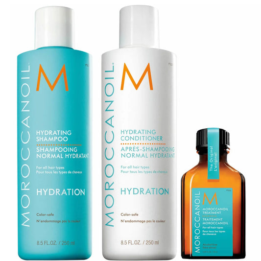 Moroccanoil Hydrating Shampoo and Conditioner with Free Moroccanoil Treatment 25ml (Worth £52.15)