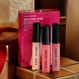 Bobbi Brown Swipe-and-Shine Crushed Oil-Infused Gloss Trio - Pink (Worth £54)