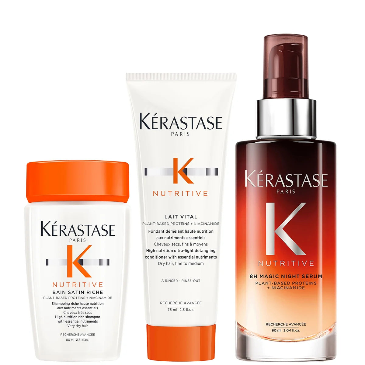 Kérastase Nutritive 8H Magic Night Serum 90ml With Free Travel-Size Duo for Very Dry Hair