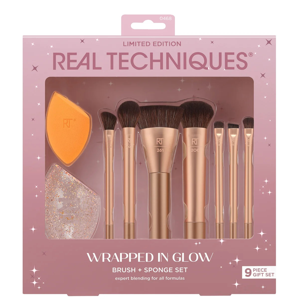 Real Techniques Wrapped In Glow Brush + Sponge Set (Worth £50)