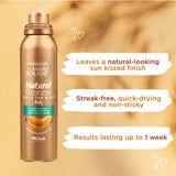 Garnier Ambre Solaire Natural Bronzer Quick Drying Body Self Tan Mist Medium 150ml