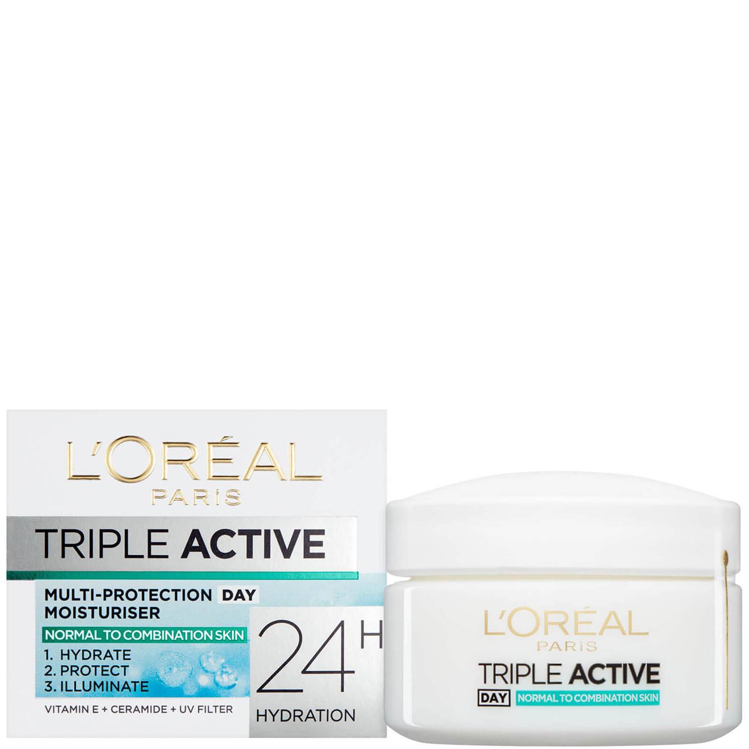 L'Oréal Paris Dermo Expertise Triple Active Multi-Protection Day Moisturiser - Normal / Combination 50ml