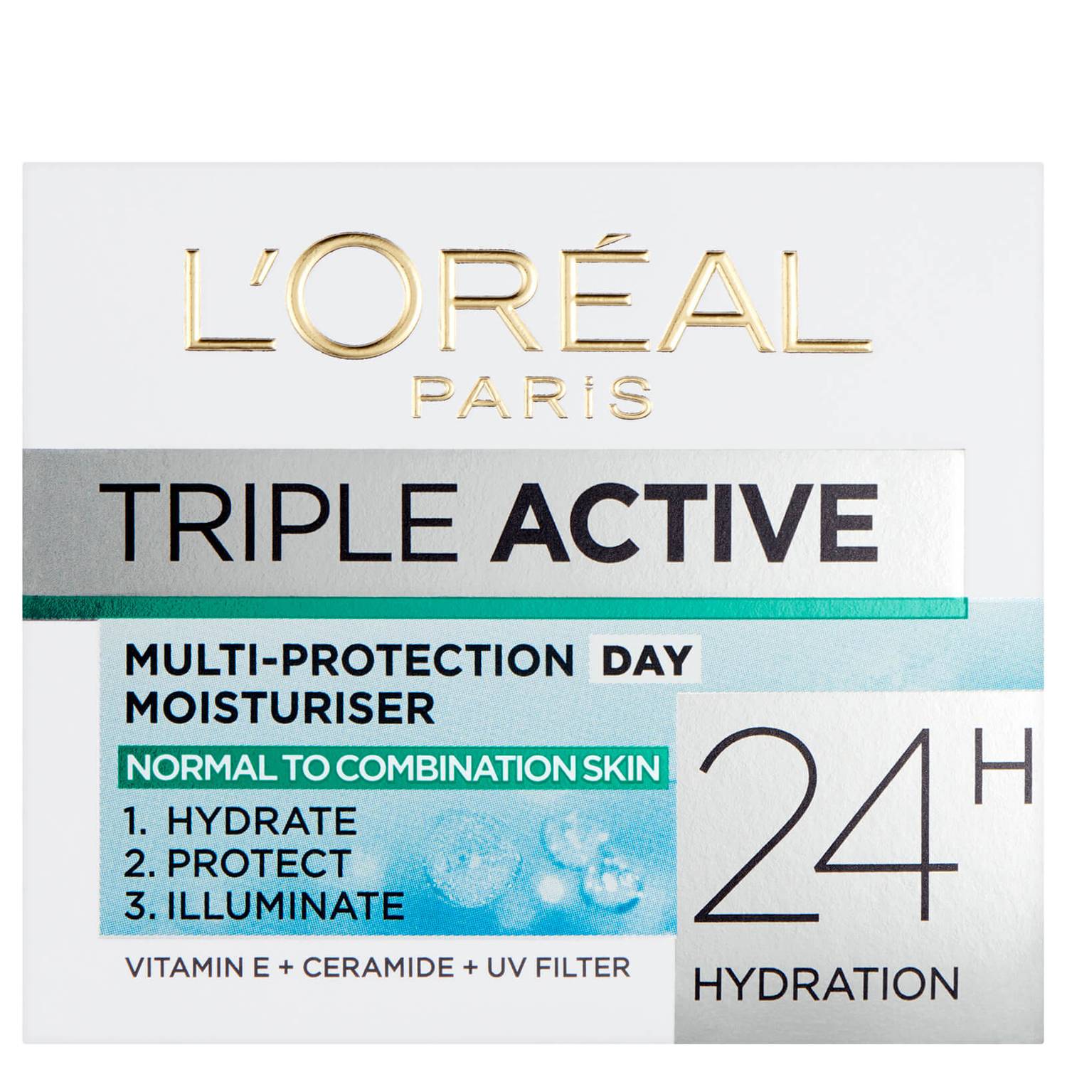 L'Oréal Paris Dermo Expertise Triple Active Multi-Protection Day Moisturiser - Normal / Combination 50ml