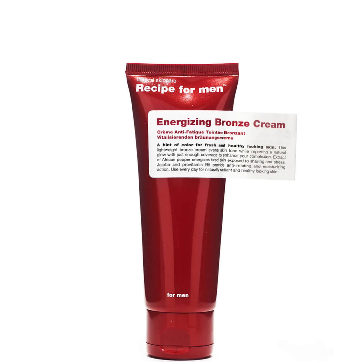 Recipe for Men Energizing Bronze Cream 75ml