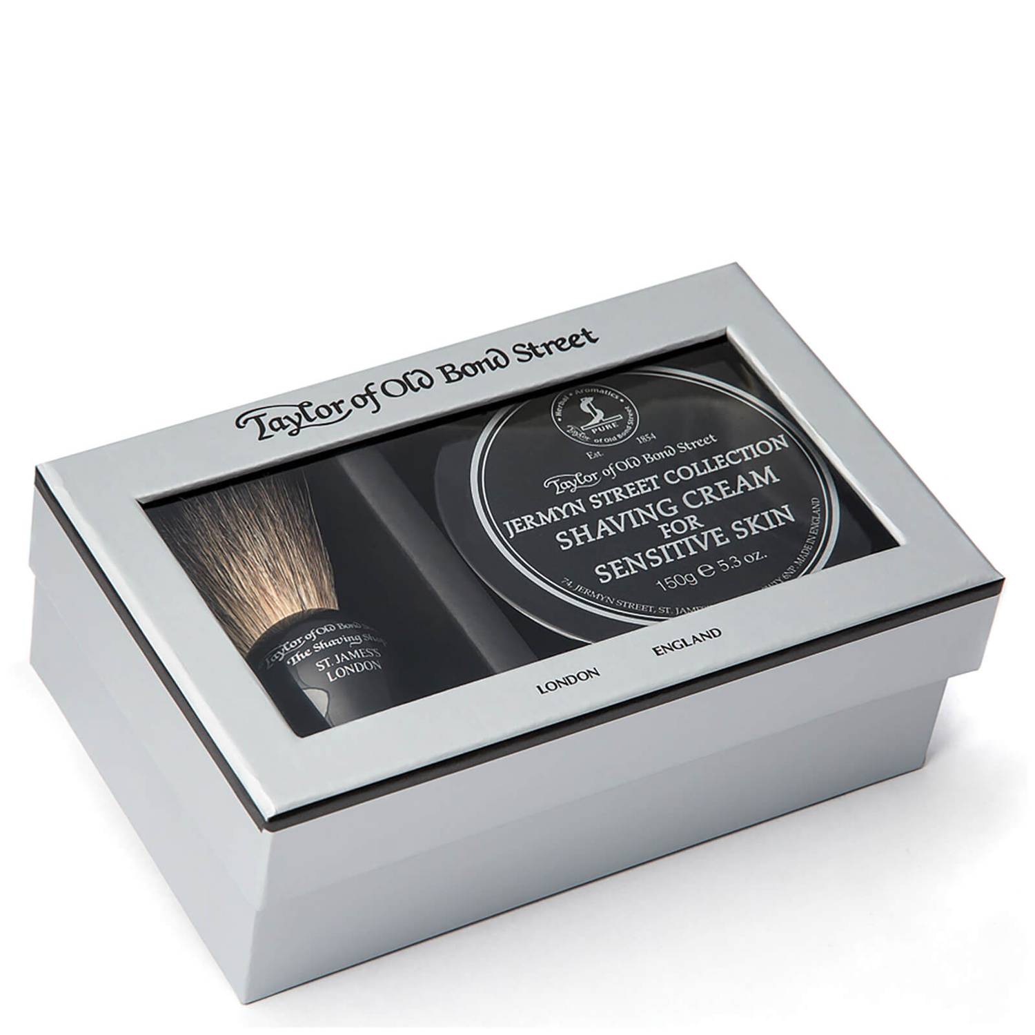 Taylor of Old Bond Street Jermyn Street Pure Badger Brush and Shaving Cream Bowl Set