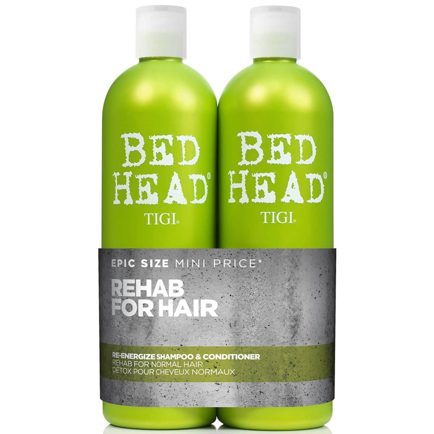 TIGI Bed Head Urban Antidotes Re-energize Daily Shampoo and Conditioner for Normal Hair 2 x 750ml