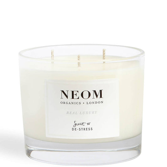 NEOM Real Luxury De-Stress Scented 3 Wick Candle