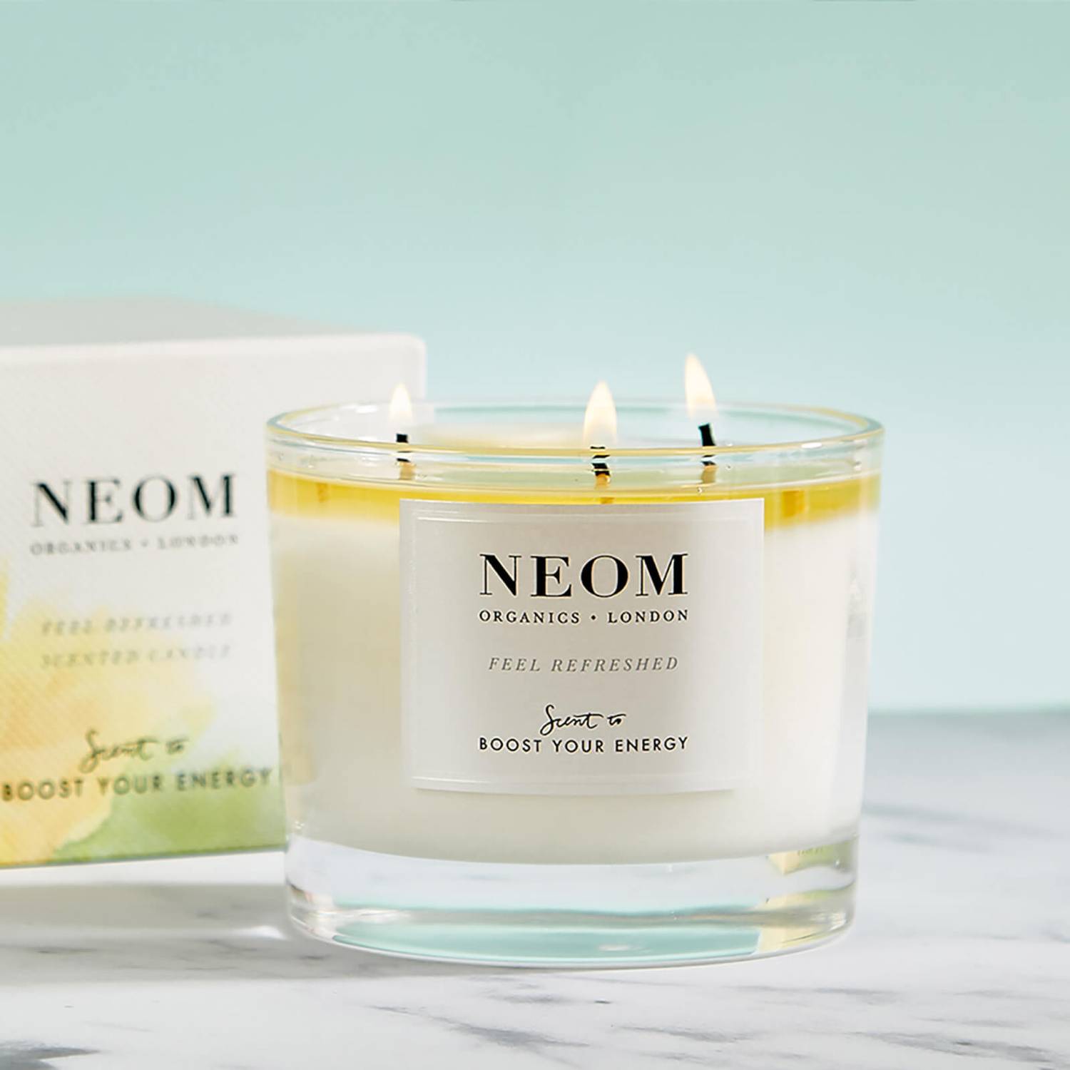 NEOM Feel Refreshed Scented 3 Wick Candle