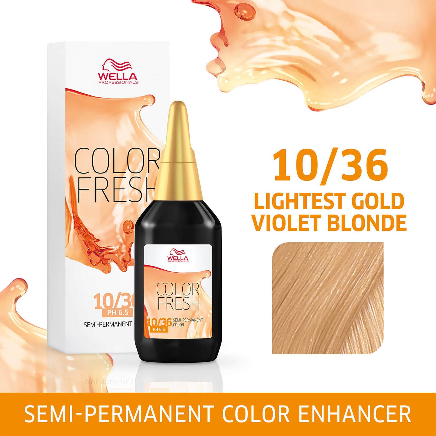 Wella Professionals Color Fresh Semi-Permanent Colour - 10/36 Lightest Blonde Gold Violet 75ml