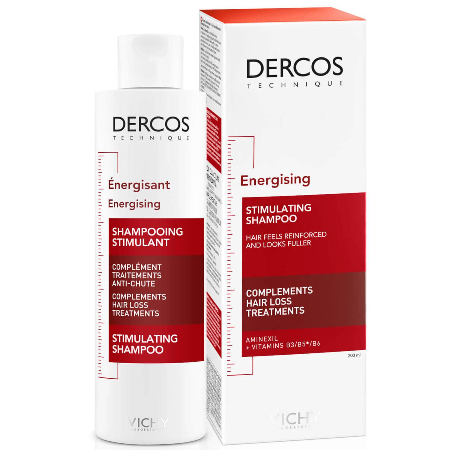 VICHY Dercos Energising Strengthening Shampoo for Thinning Hair  200ml