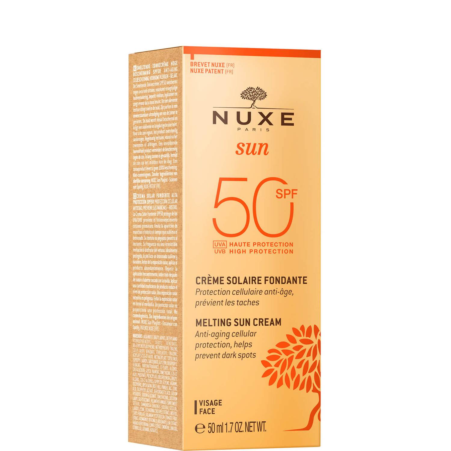 NUXE Sun High Protection Fondant Cream for Face SPF 50 (50ml)