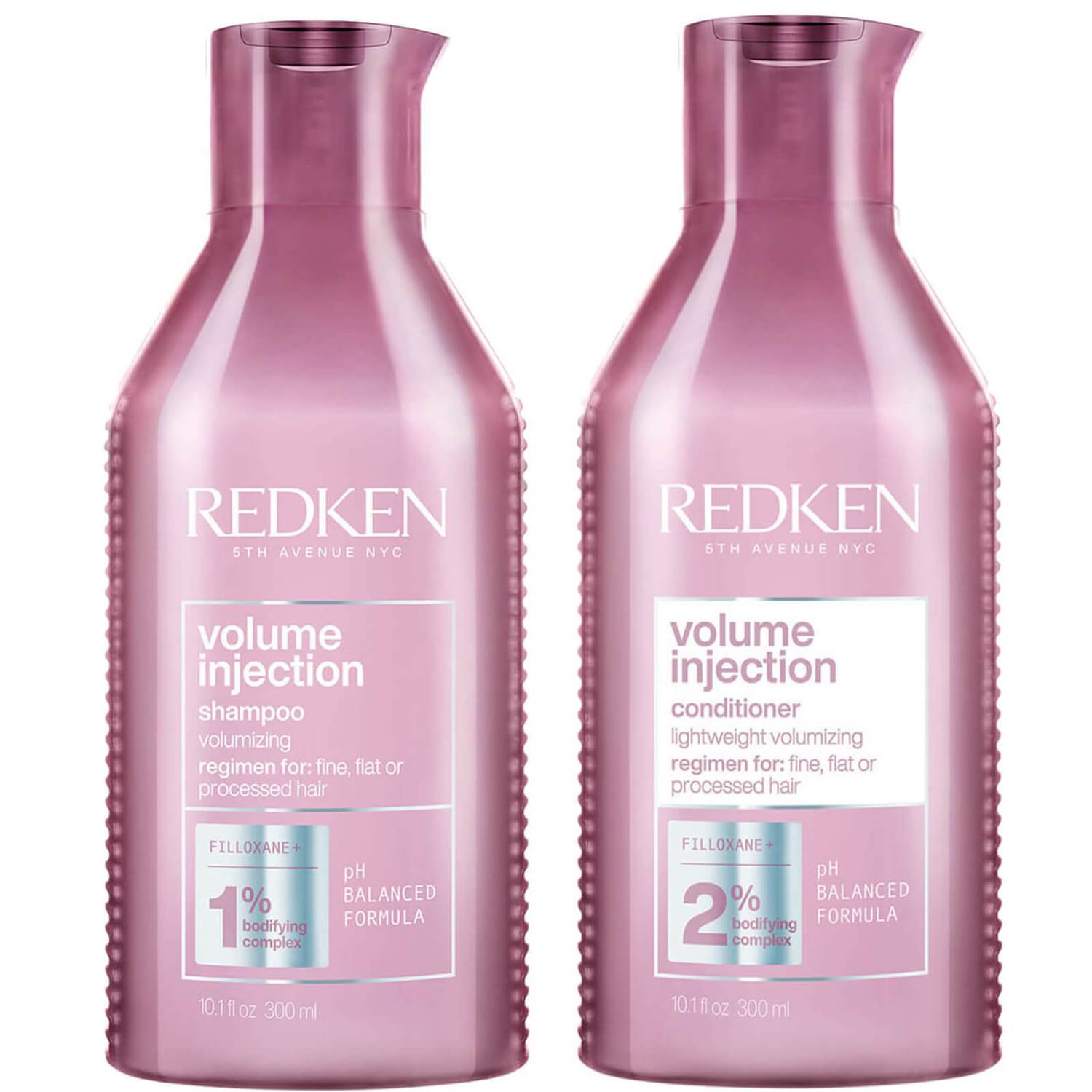 Redken Volume Injection Shampoo 300ml and Volume Injection Conditioner 250ml Duo