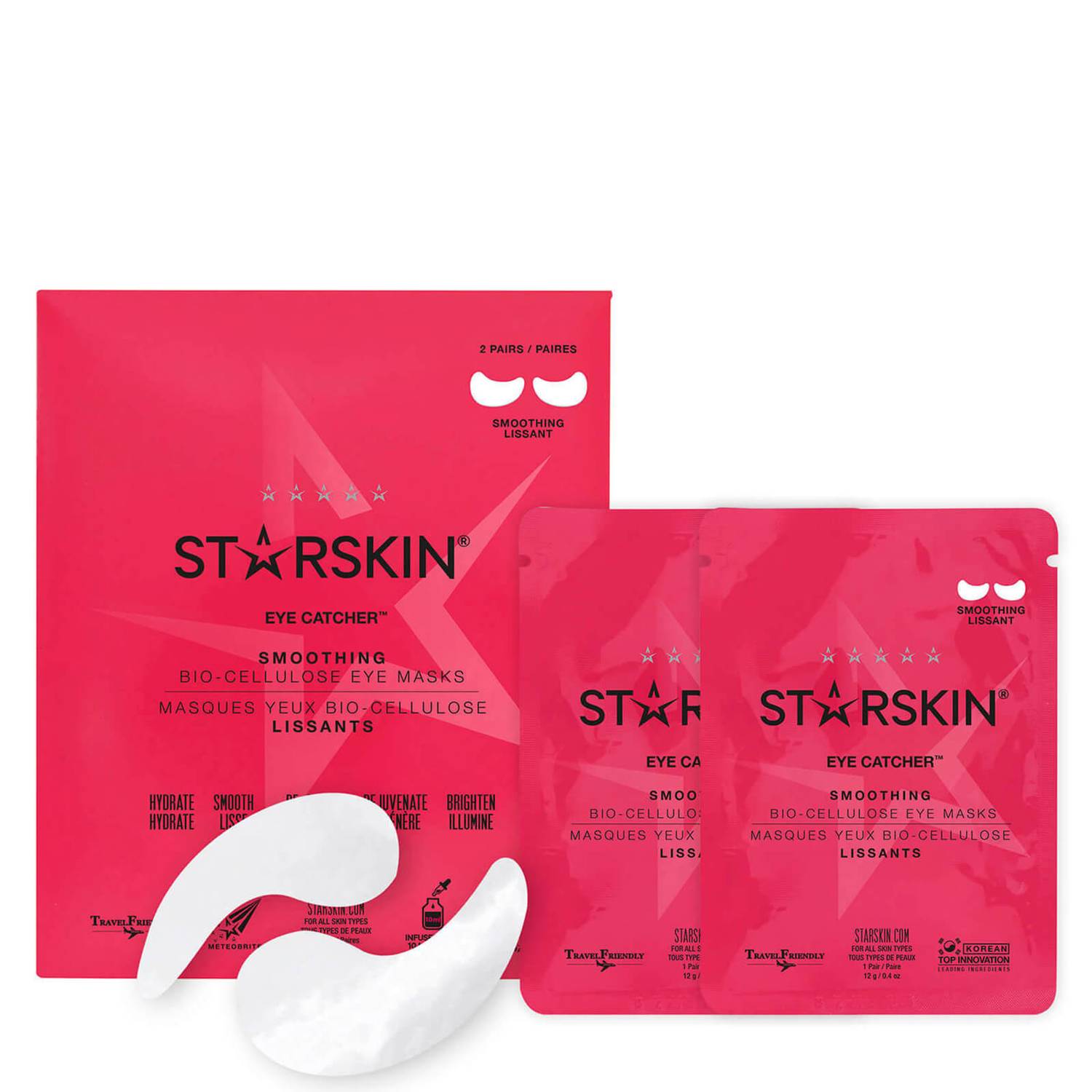 STARSKIN Eye Catcher Smoothing Coconut Bio-Cellulose Second Skin Eye Masks (1 Pair)