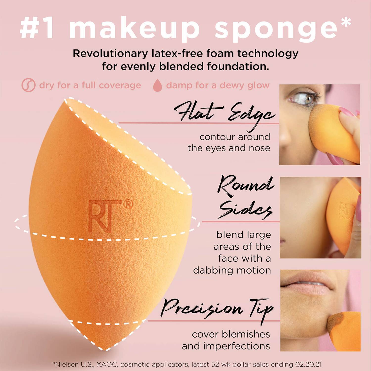 Real Techniques 4 Miracle Complexion Sponges (Worth £28.00)