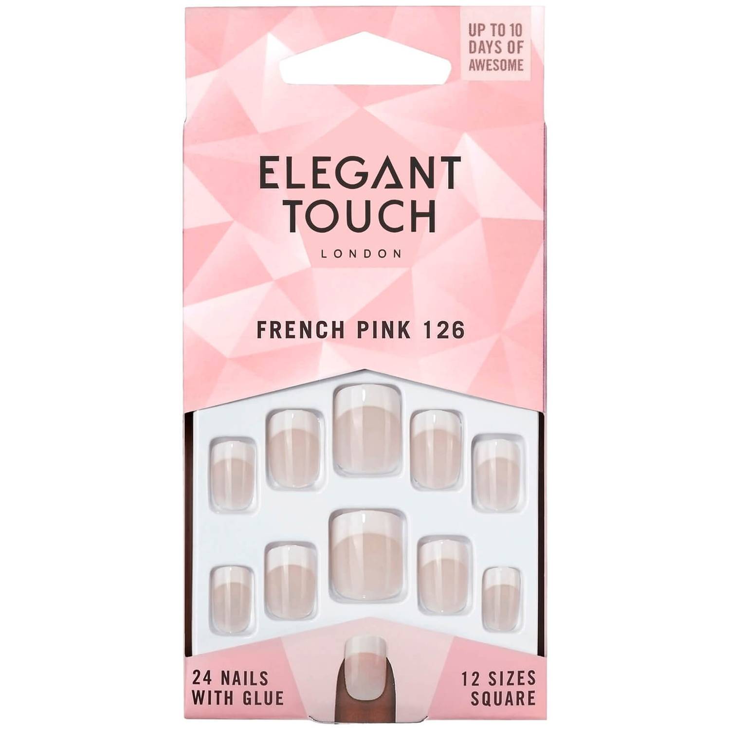 Elegant Touch Natural French Nails - 126 (S) (Pink)