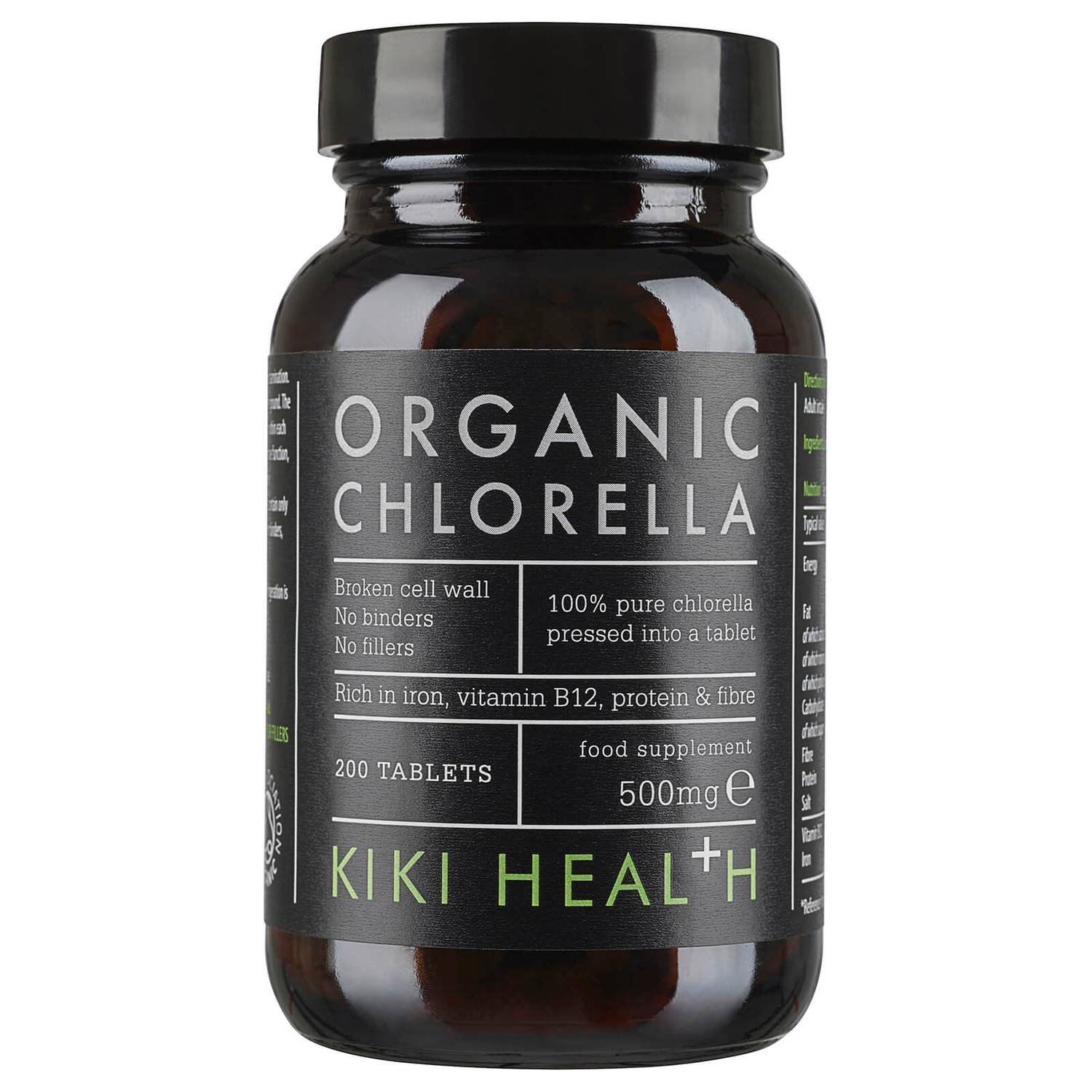 KIKI Health Organic Chlorella Tablets (200 Tablets)