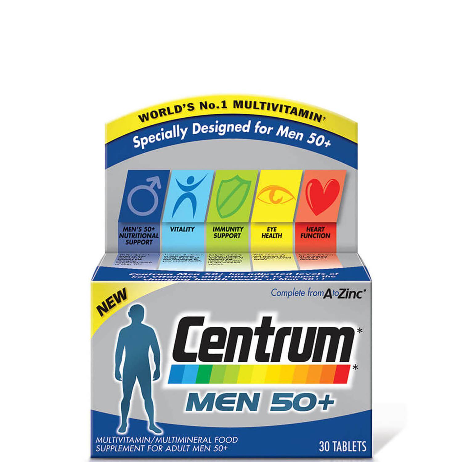 Centrum Men 50 Plus Multivitamin Tablets - (30 Tablets)