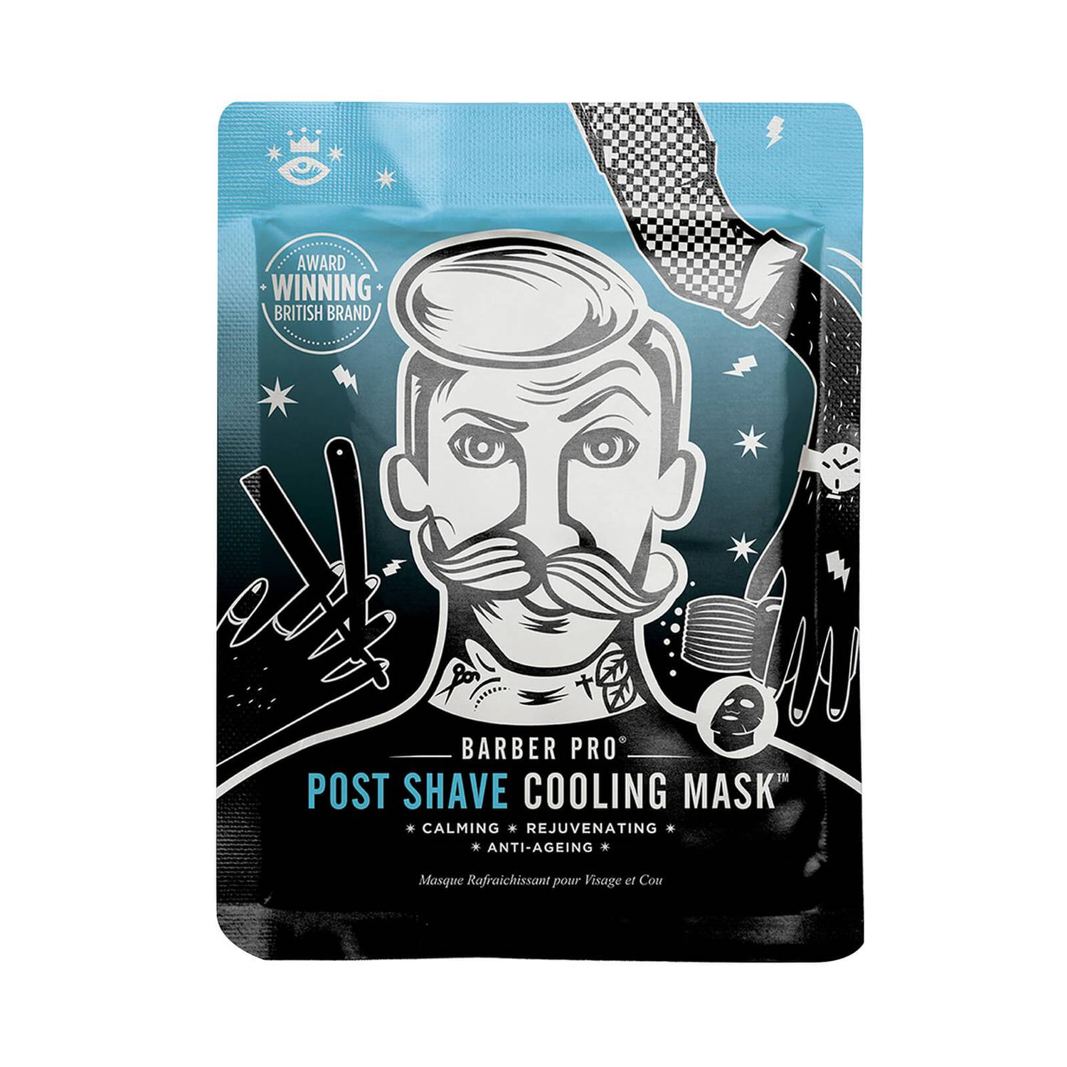 BARBER PRO Post Shave Cooling Mask with Anti-Ageing Collagen