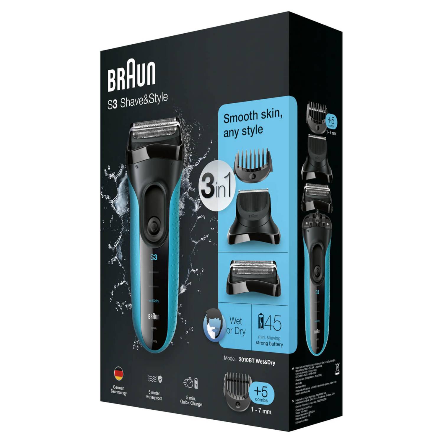 Braun Electric Shaver Series 3 3010BT