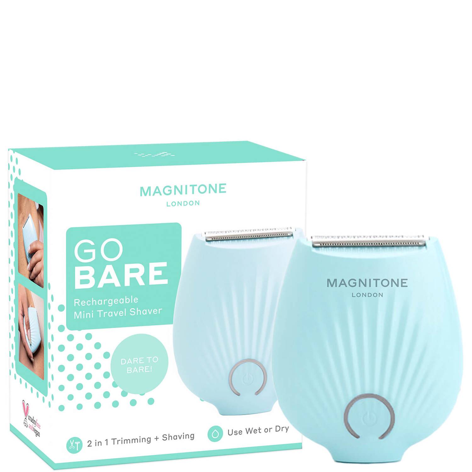 MAGNITONE London Go Bare! Rechargeable Mini Lady Shaver - Green