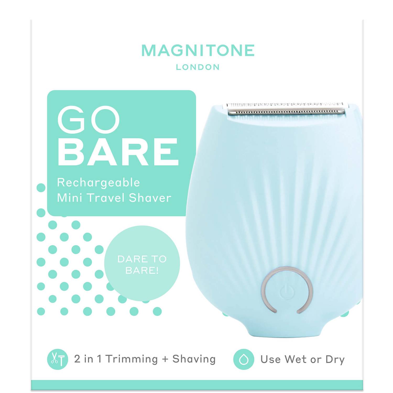 MAGNITONE London Go Bare! Rechargeable Mini Lady Shaver - Green