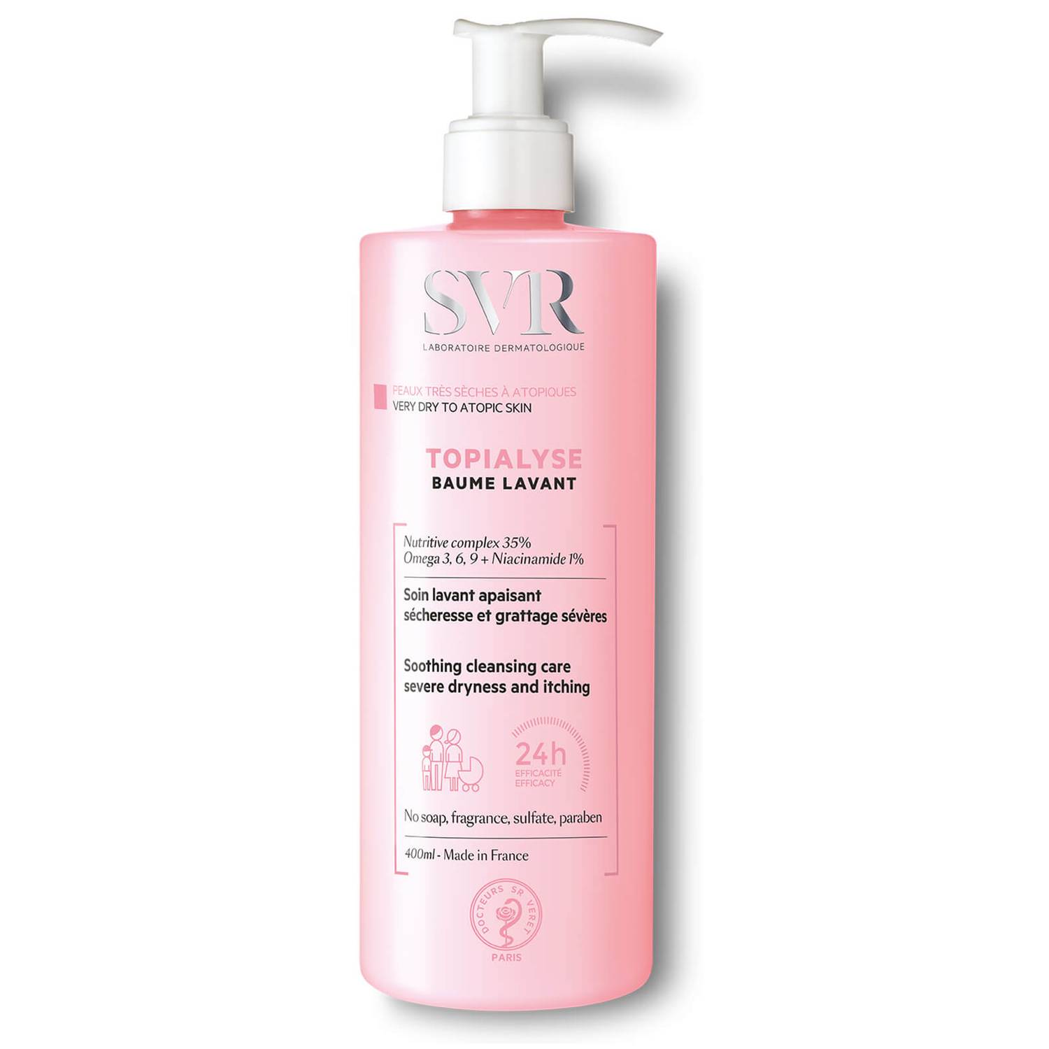 SVR Topialyse All-Over Ultra-Rich, Gentle Wash-Off Cleanser-  400ml