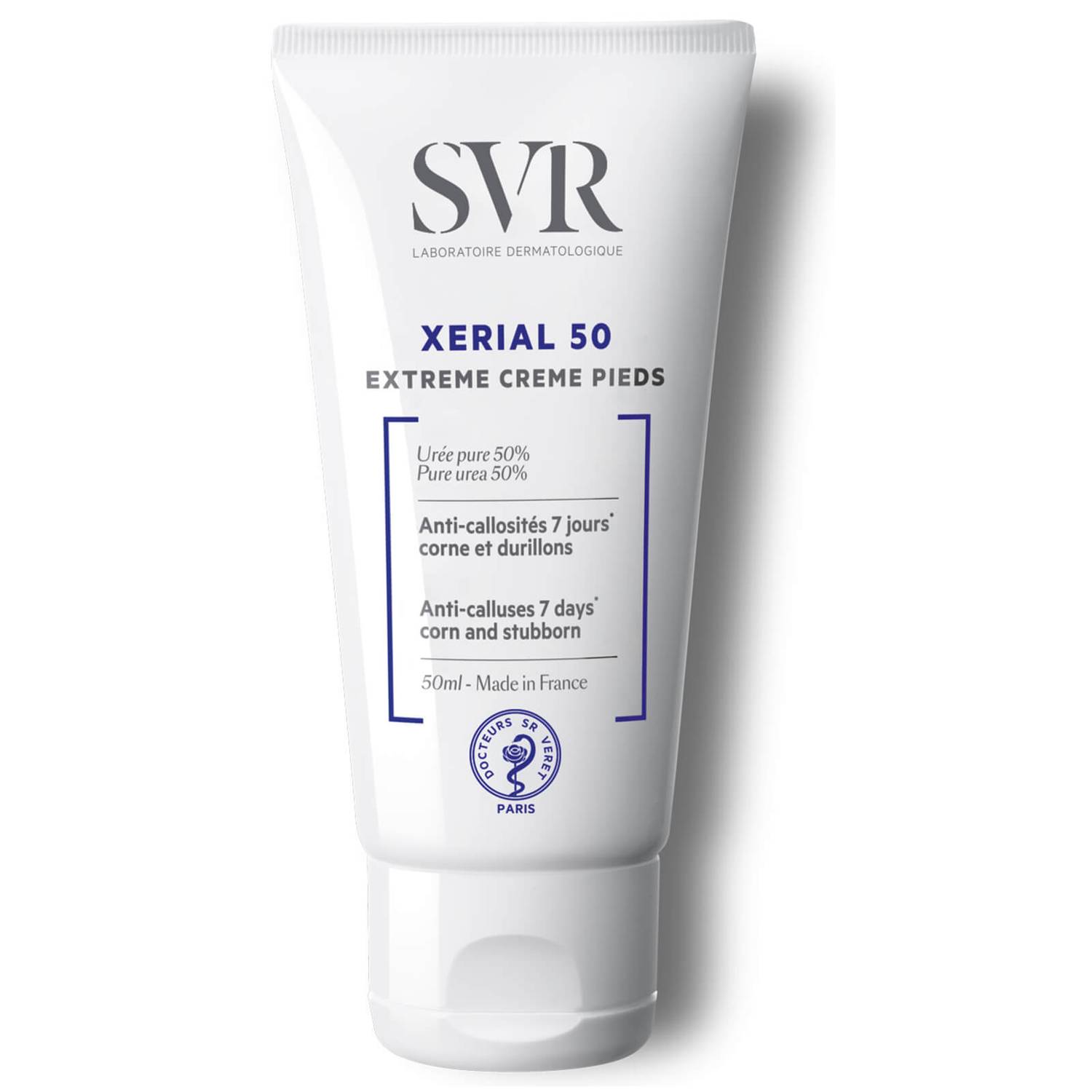 SVR Xerial 50 Hard-Skin Intensive Foot Cream for Tackling Hard, Thickened + Calloused Skin - 50ml