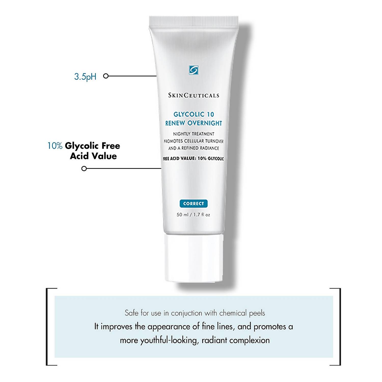 SkinCeuticals Glycolic 10 Renew Overnight Cream 50ml